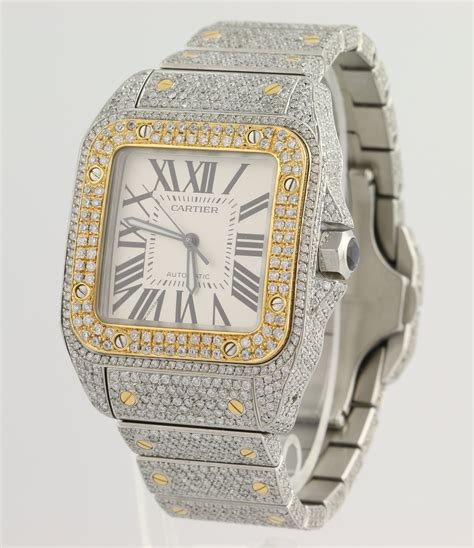 cartier watch full diamond